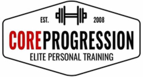 EST. 2008 CORE PROGRESSION ELITE PERSONAL TRAINING Logo (USPTO, 06.09.2017)