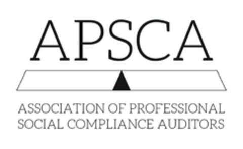 APSCA ASSOCIATION OF PROFESSIONAL SOCIAL COMPLIANCE AUDITORS Logo (USPTO, 19.10.2017)