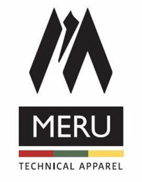 M MERU TECHNICAL APPAREL Logo (USPTO, 03/20/2018)