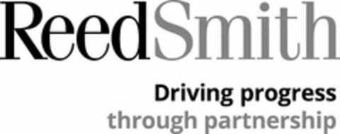 REEDSMITH DRIVING PROGRESS THROUGH PARTNERSHIP Logo (USPTO, 07.05.2018)