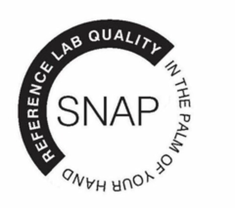 SNAP REFERENCE LAB QUALITY IN THE PALM OF YOUR HAND Logo (USPTO, 05.06.2018)