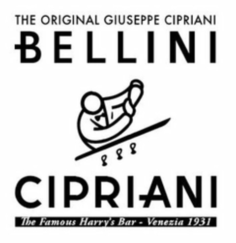 THE ORIGINAL GIUSEPPE CIPRIANI BELLINI CIPRIANI THE FAMOUS HARRY'S BAR -VENEZIA 1931 Logo (USPTO, 07/31/2018)