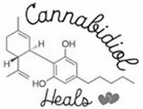 CANNABIDIOL HEALS H H OH HO Logo (USPTO, 02/11/2019)