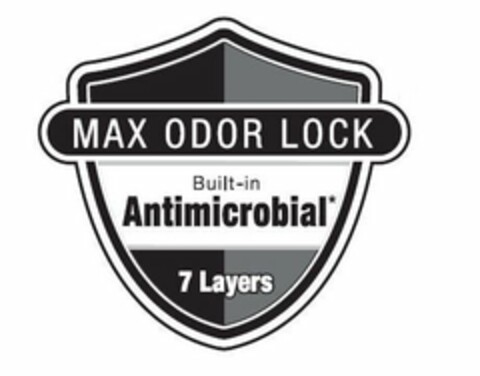 MAX ODOR LOCK BUILT-IN ANTIMICROBIAL* 7LAYERS Logo (USPTO, 27.04.2020)