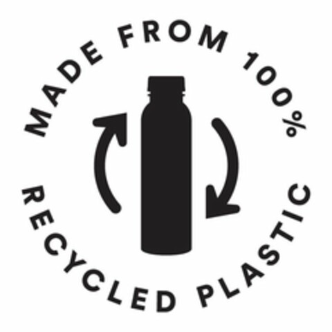 MADE FROM 100% RECYCLED PLASTIC Logo (USPTO, 05/22/2020)