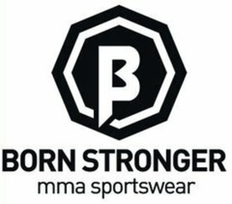 B BORN STRONGER MMA SPORTSWEAR Logo (USPTO, 24.04.2009)