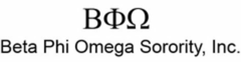 BETA PHI OMEGA SORORITY, INC. Logo (USPTO, 08/14/2009)