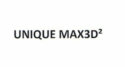 UNIQUE MAX3D² Logo (USPTO, 13.08.2012)