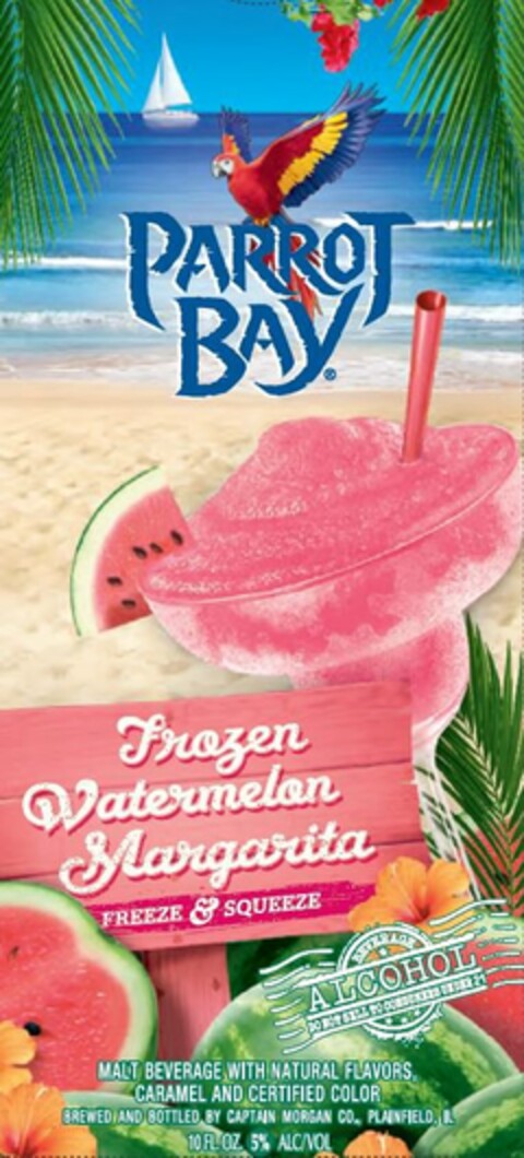 PARROT BAY FROZEN WATERMELON MARGARITA Logo (USPTO, 19.08.2013)