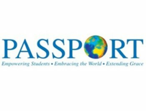 PASSPORT EMPOWERING STUDENTS ·EMBRACING THE WORLD · EXTENDING GRACE Logo (USPTO, 08/29/2013)