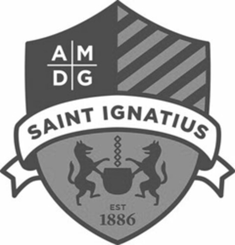 AMDG SAINT IGNATIUS EST 1886 Logo (USPTO, 04/01/2014)