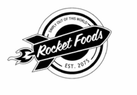 ROCKET FOODS SIMPLY OUT OF THIS WORLD EST. 2075 Logo (USPTO, 20.06.2014)