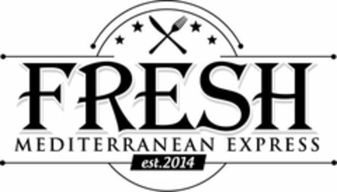 FRESH MEDITERRANEAN EXPRESS EST. 2014 Logo (USPTO, 22.08.2014)