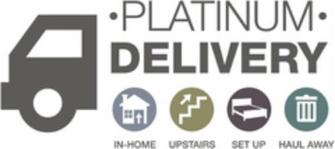 ·PLATINUM· DELIVERY IN-HOME UPSTAIRS SET UP HAUL AWAY Logo (USPTO, 07.10.2016)