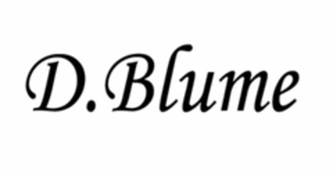 D.BLUME Logo (USPTO, 04/27/2017)