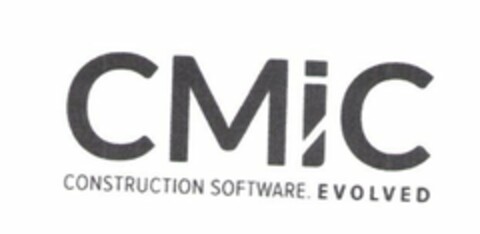 CMIC CONSTRUCTION SOFTWARE. EVOLVED Logo (USPTO, 01.02.2019)