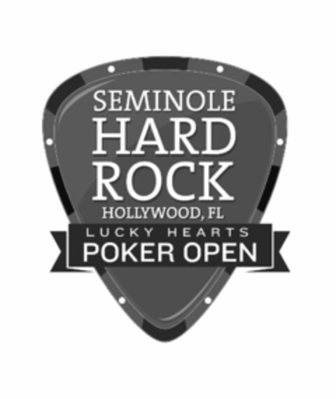 SEMINOLE HARD ROCK HOLLYWOOD, FL LUCKY HEARTS POKER OPEN Logo (USPTO, 07.02.2019)