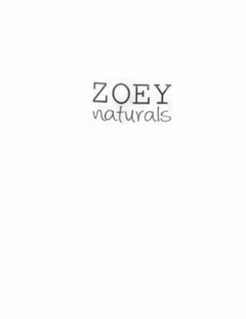 ZOEY NATURALS Logo (USPTO, 18.11.2019)