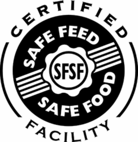 CERTIFIED SAFE FEED SFSF SAFE FOOD FACILITY Logo (USPTO, 14.02.2020)