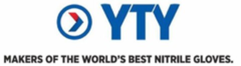 YTY MAKERS OF THE WORLD'S BEST NITRILE GLOVES. Logo (USPTO, 05.03.2020)