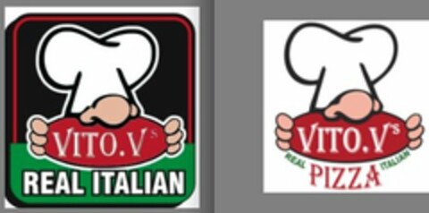 VITO.V'S REAL ITALIAN VITO.V'S REAL ITALIAN PIZZA Logo (USPTO, 10/12/2010)