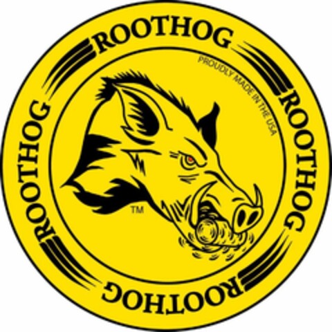 ROOTHOG ROOTHOG ROOTHOG ROOTHOG PROUDLY MADE IN THE USA Logo (USPTO, 06/30/2011)