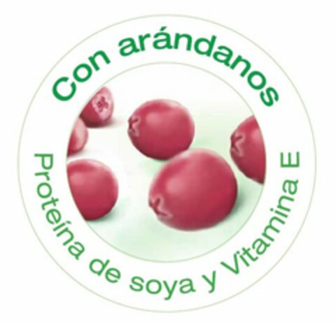 CON ARANDANOS PROTEINA DE SOYA Y VITAMINA E Logo (USPTO, 18.05.2016)