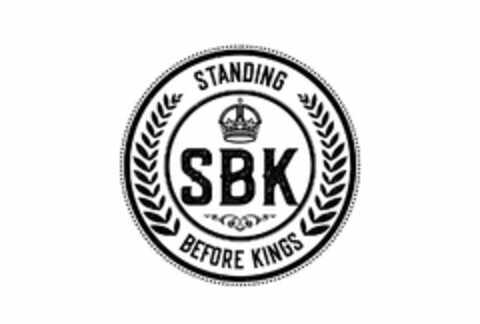 SBK STANDING BEFORE KINGS Logo (USPTO, 05/24/2018)