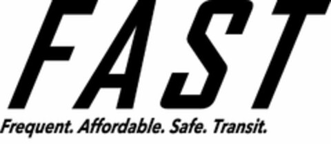 FAST FREQUENT. AFFORDABLE. SAFE. TRANSIT. Logo (USPTO, 10/26/2018)