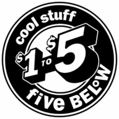 COOL STUFF $1 TO $5 FIVE BELOW Logo (USPTO, 24.07.2019)