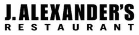J. ALEXANDER'S RESTAURANT Logo (USPTO, 03/10/2020)