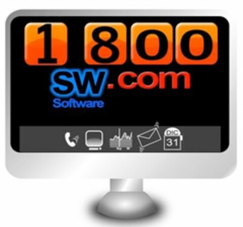 1-800 SW.COM SOFTWARE Logo (USPTO, 11/05/2009)