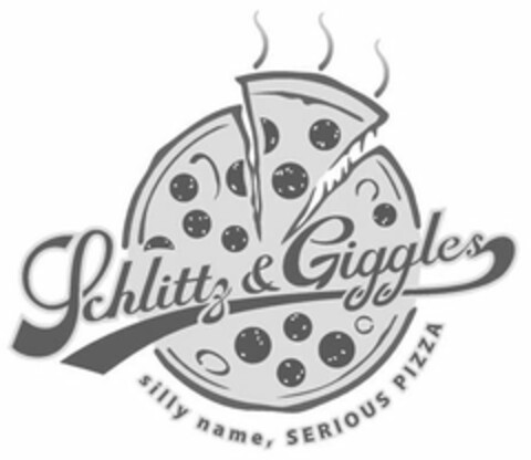 SCHLITTZ & GIGGLES SILLY NAME, SERIOUS PIZZA Logo (USPTO, 20.07.2011)