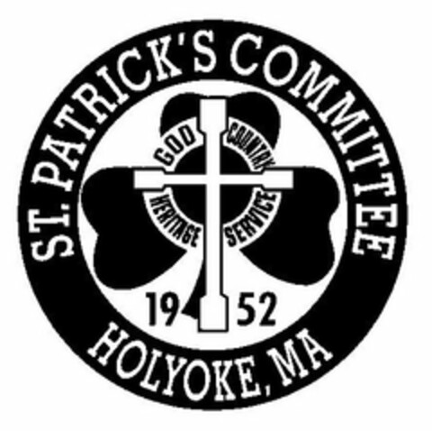 ST. PATRICK'S COMMITTEE HOLYOKE, MA GOD COUNTRY HERITAGE SERVICE 1952 Logo (USPTO, 01/17/2012)