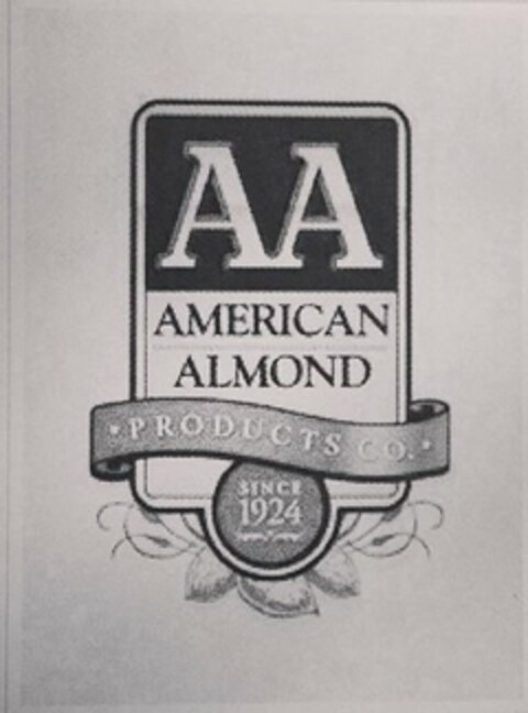 AA AMERICAN ALMOND PRODUCTS CO. SINCE 1924 Logo (USPTO, 07/11/2013)