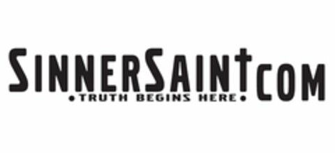 SINNERSAINT.COM · TRUTH BEGINS HERE · Logo (USPTO, 12.07.2013)