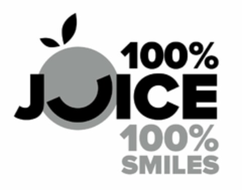 100% JUICE 100% SMILES Logo (USPTO, 26.08.2013)