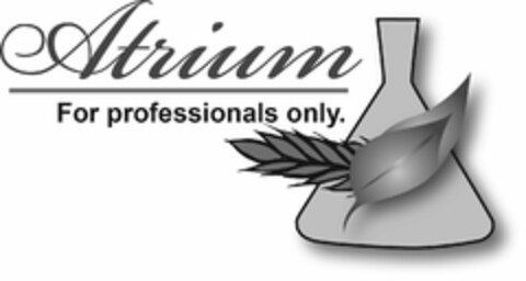 ATRIUM FOR PROFESSIONALS ONLY. Logo (USPTO, 12.09.2013)