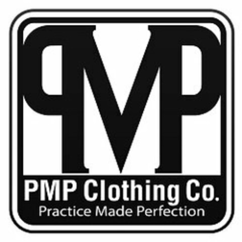 PMP CLOTHING CO. PRACTICE MADE PERFECTION Logo (USPTO, 04/14/2015)