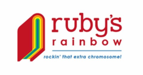 RUBY'S RAINBOW ROCKIN' THAT EXTRA CHROMOSOME! Logo (USPTO, 15.06.2015)