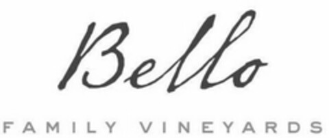 BELLO FAMILY VINEYARDS Logo (USPTO, 08/17/2015)