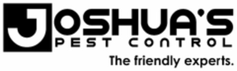 JOSHUA'S PEST CONTROL THE FRIENDLY EXPERTS. Logo (USPTO, 03/28/2017)