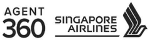 AGENT 360 SINGAPORE AIRLINES Logo (USPTO, 28.11.2018)