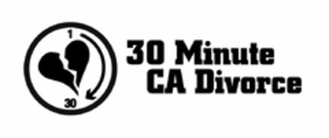 30 MINUTE CA DIVORCE 1 30 Logo (USPTO, 27.05.2009)