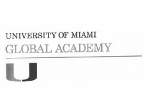 UNIVERSITY OF MIAMI GLOBAL ACADEMY U Logo (USPTO, 05.01.2010)