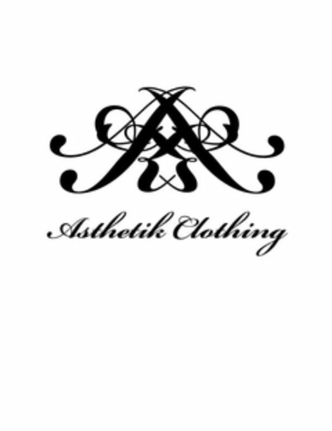 AK ASTHETIK CLOTHING Logo (USPTO, 09/16/2011)