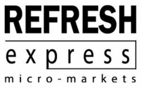 REFRESH EXPRESS MICRO-MARKETS Logo (USPTO, 22.11.2011)