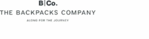 B|CO. THE BACKPACKS COMPANY ALONG FOR THE JOURNEY Logo (USPTO, 01/07/2016)