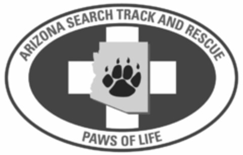 ARIZONA SEARCH TRACK AND RESCUE PAWS OFLIFE Logo (USPTO, 06.04.2016)