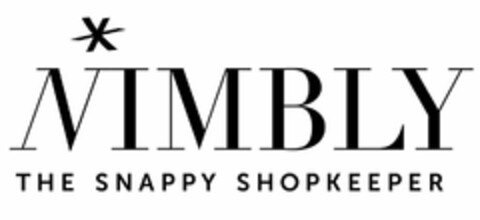 NIMBLY THE SNAPPY SHOPKEEPER Logo (USPTO, 05/26/2017)